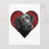 Labrador Retriever mit Herz Postkarte (Vorderseite)