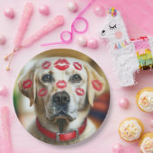 Labrador Retriever mit Lipstick Kisses Pappteller (Party)