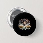 Labrador Retriever mit Mallard Encks Jagdente Button (Vorne & Hinten)