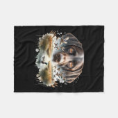 Labrador Retriever mit Mallard Encks Jagdente Fleecedecke (Vorderseite (Horizontal))