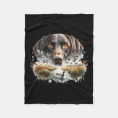 Labrador Retriever mit Mallard Encks Jagdente Fleecedecke (Vorderseite)