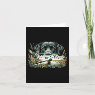 Labrador Retriever mit Mallard Encks Jagdente Karte