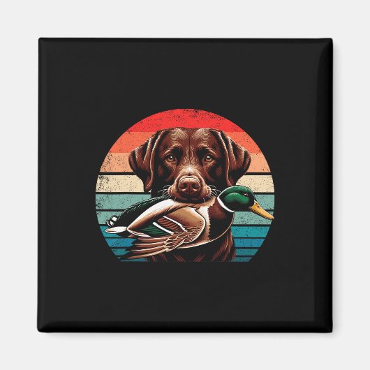 Labrador Retriever mit Mallard Entenjagd Magnet (Vorne)