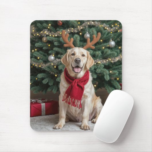 Labrador Retriever mit Rentier Antler Mousepad (Mit Mouse)