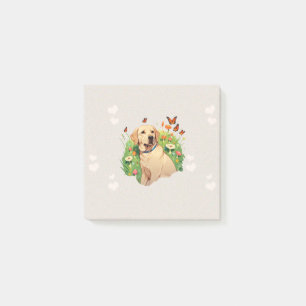Labrador Retriever mit Schmetterlingen Post-it Klebezettel