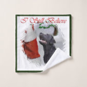 Labrador Retriever mit Weihnachten Badhandtuch Set (Waschlappen)