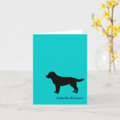 Labrador-Retriever-Mitteilungskarten Karte (Gelbe Blume)
