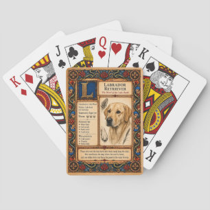 Labrador Retriever, mittelalterliche Bestiarien-Ku Spielkarten