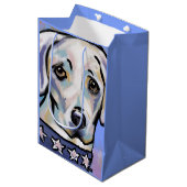 Labrador Retriever Mittlere Geschenktüte (Vorderseite Schrägansicht)