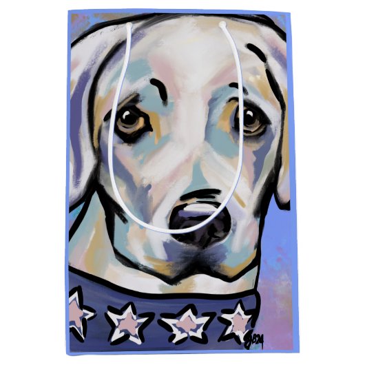 Labrador Retriever Mittlere Geschenktüte (Vorderseite)