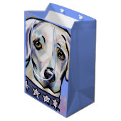 Labrador Retriever Mittlere Geschenktüte (Rückseite Schrägansicht)