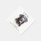 Labrador Retriever Modern Dog Wedding Cocktail Serviette (Ecke)