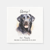 Labrador Retriever Modern Dog Wedding Cocktail Serviette (Vorderseite)