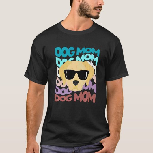 Labrador Retriever Mom  Cool Retro Dog Mom T-Shirt (Vorderseite)