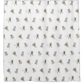 Labrador retriever-Muster (weiß) Duschvorhang (Vorderseite)