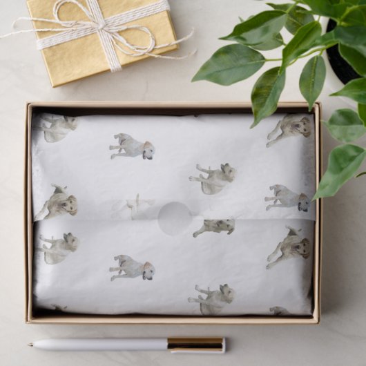Labrador retriever-Muster (weiß) Seidenpapier (Geschenk)