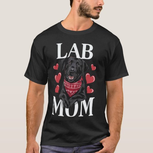 Labrador Retriever Mutter, Hund Lab Mama T-Shirt (Vorderseite)