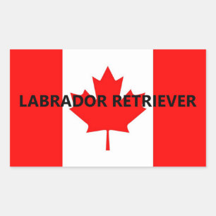 Labrador Retriever Name Auf Flagge Rechteckiger Aufkleber