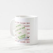 Labrador Retriever Naughty oder Nice Kaffeetasse (Vorderseite Links)
