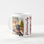 Labrador Retriever Niedlich Dog Weihnachtsbaum Kaffeetasse (Vorderseite Links)