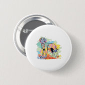 Labrador Retriever Niedlich Hund Button (Vorne & Hinten)