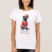 Labrador Retriever Niedlich Santa Dog Familienweih T-Shirt (Vorderseite)