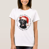 Labrador Retriever Niedlich Santa Dog Familienweih T-Shirt (Vorderseite)