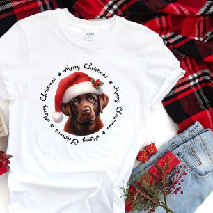 Labrador Retriever Niedlich Santa Dog Familienweih T-Shirt