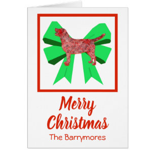Labrador Retriever Niedliche Christmas Dog Bow Car