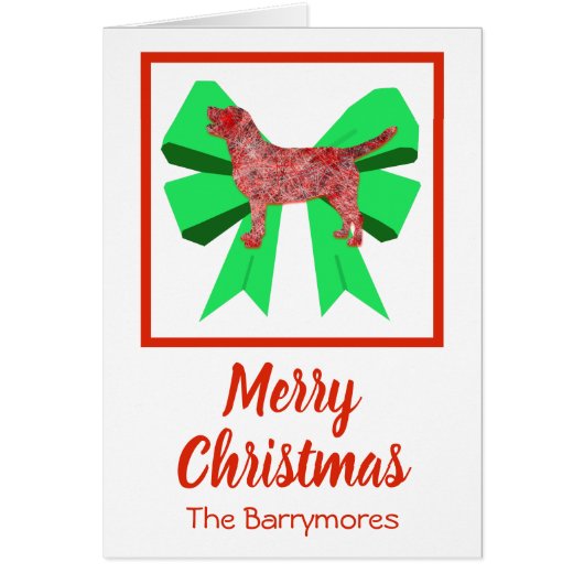 Labrador Retriever Niedliche Christmas Dog Bow Car (Vorne)