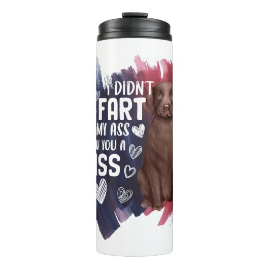 Labrador Retriever Niedliches Geschenk für Hunde V Thermosbecher (Vorderseite)