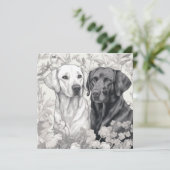 Labrador Retriever Note Card (Stehend Vorderseite)