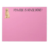 LABRADOR RETRIEVER NOTEPAD NOTIZBLOCK (Vorderseite)