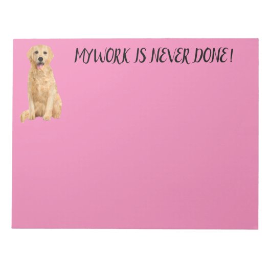 LABRADOR RETRIEVER NOTEPAD NOTIZBLOCK (Vorderseite)