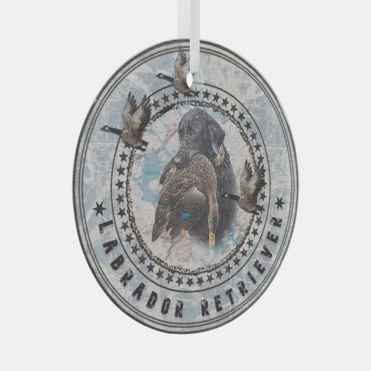 Labrador Retriever  Ornament Aus Glas (Vorderseite Rechts)