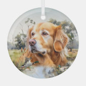 Labrador Retriever Ornament Aus Glas (Vorderseite)