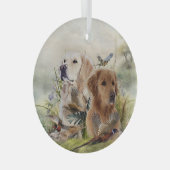 Labrador Retriever Ornament Aus Glas (Vorderseite Rechts)