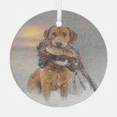 Labrador Retriever  Ornament Aus Glas (Rückseite)