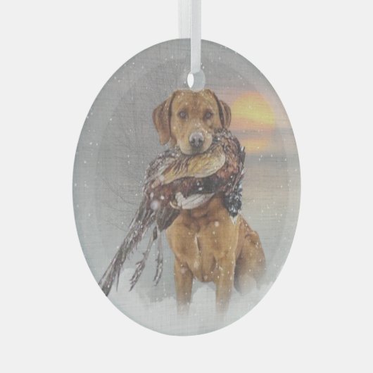 Labrador Retriever  Ornament Aus Glas (Vorderseite Rechts)