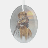 Labrador Retriever  Ornament Aus Glas (Vorderseite links)