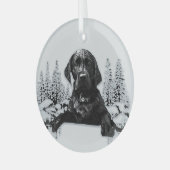 Labrador Retriever  Ornament Aus Glas (Vorderseite links)