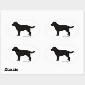 Labrador Retriever Oval Stickers (Blatt)