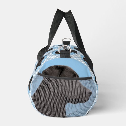 Labrador Retriever Painting Black Lab Pet Dog Art Duffle Bag (Rechts)