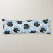 Labrador Retriever Painting Black Lab Pet Dog Art Seitenschläferkissen (Rückseite)