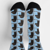 Labrador Retriever Painting Black Lab Pet Dog Art Socken (Oben)