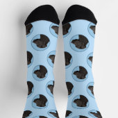 Labrador Retriever Painting Black Lab Pet Dog Art Socken (Oben)
