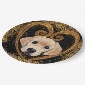 Labrador Retriever Pappteller (Schrägansicht)