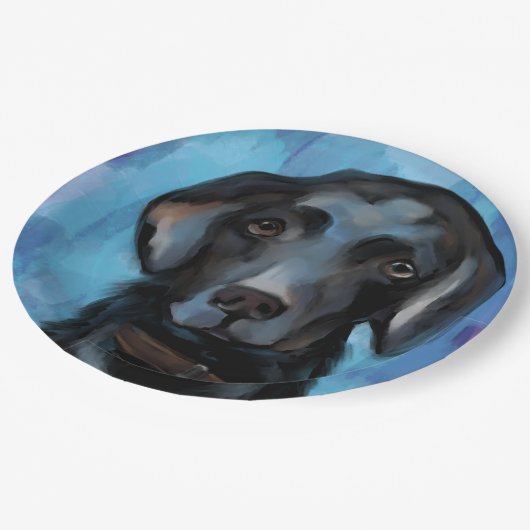 Labrador Retriever Pappteller (Schrägansicht)