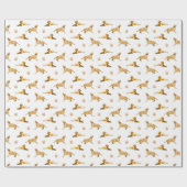 Labrador Retriever Paw Print Pattern Geschenkpapier (Flach)