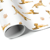 Labrador Retriever Paw Print Pattern Geschenkpapier (Rolleneckpunkt)